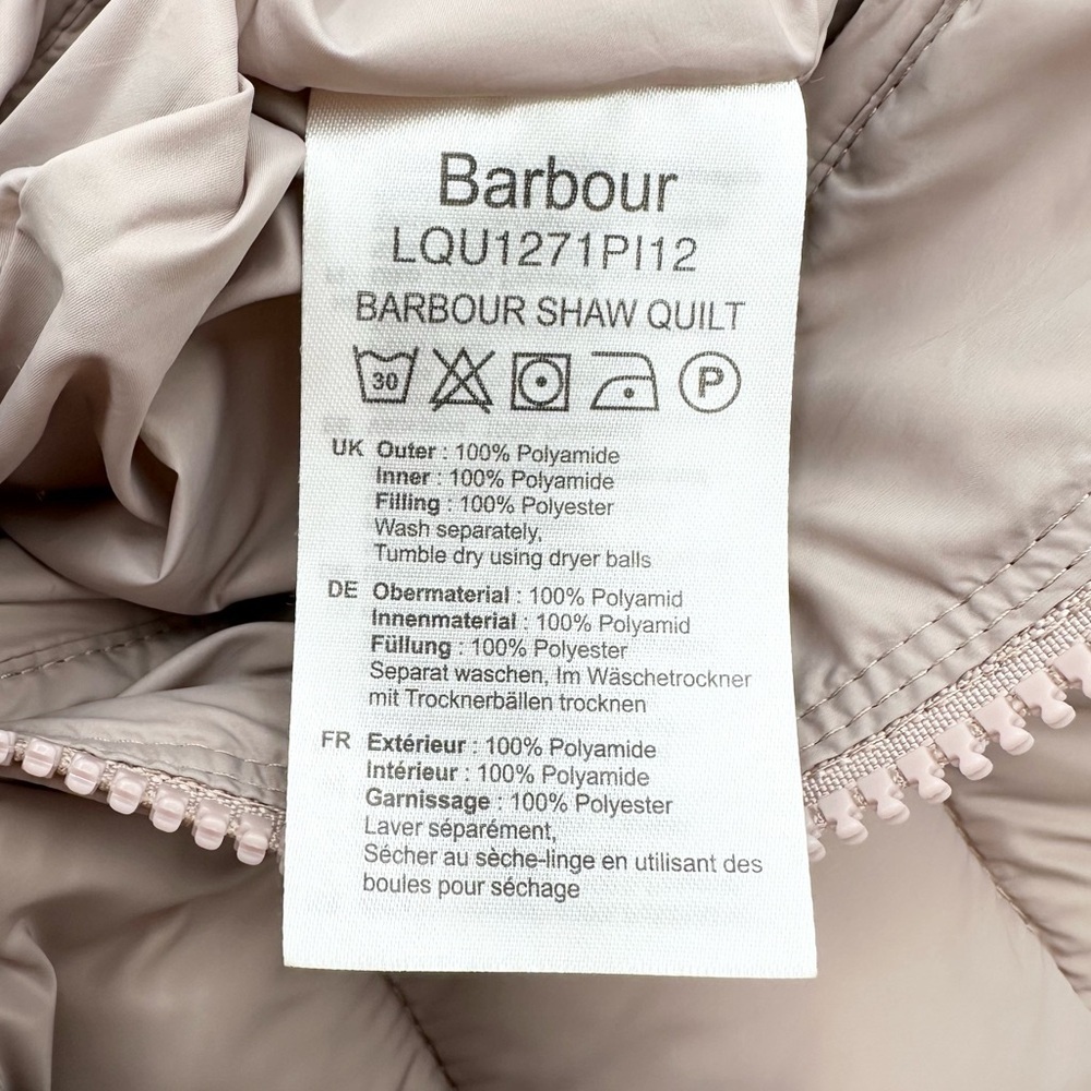 Barbour Shaw Quilted Puffer Jacket Hooded Lightweight Coat - Picture 15 of 15